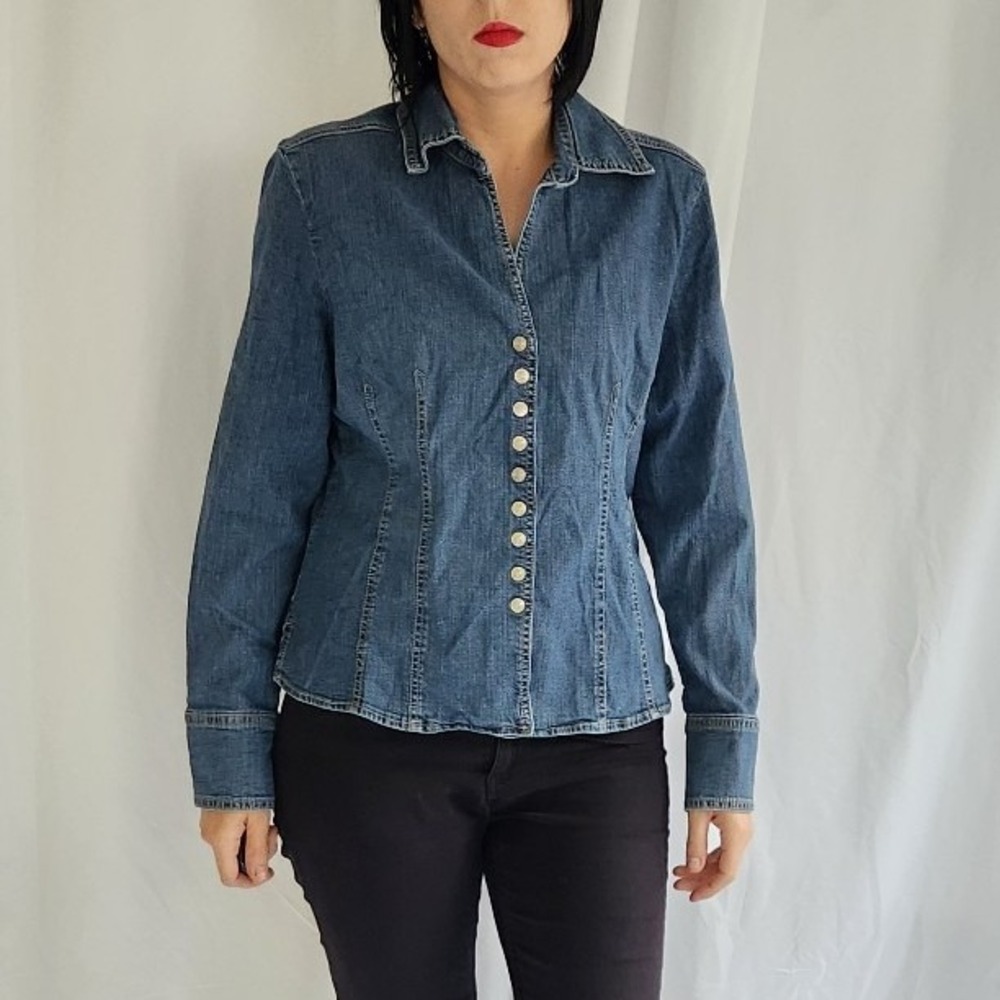 Y2K‎ Snap Front Denim Jacket